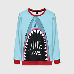 Свитшот женский Shark: Hug me, цвет: 3D-красный