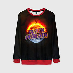 Свитшот женский Black Sabbath земля в огне, цвет: 3D-красный