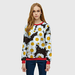 Свитшот женский Аромашки, цвет: 3D-красный — фото 2