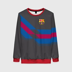 Свитшот женский Barcelona FC: Dark style, цвет: 3D-красный