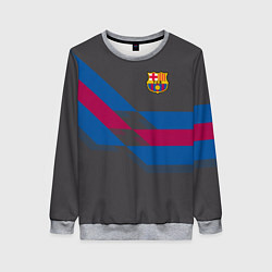 Свитшот женский Barcelona FC: Dark style, цвет: 3D-меланж