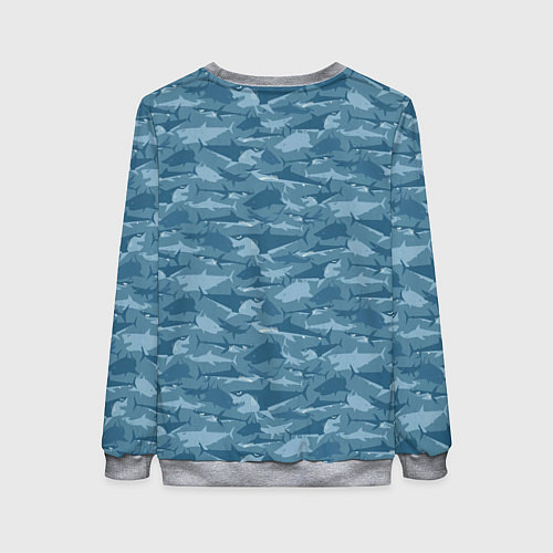 Женский свитшот Мир акул / 3D-Меланж – фото 2