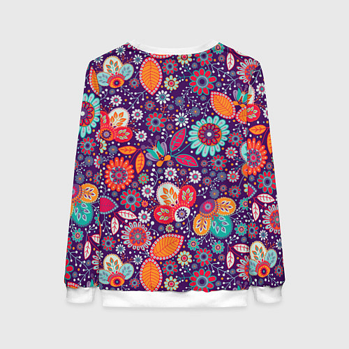 Женский свитшот Цветочный взрыв / 3D-Белый – фото 2