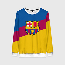 Свитшот женский FC Barcelona 2018 Colors, цвет: 3D-белый