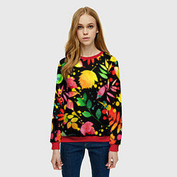 Свитшот женский Осень, цвет: 3D-красный — фото 2