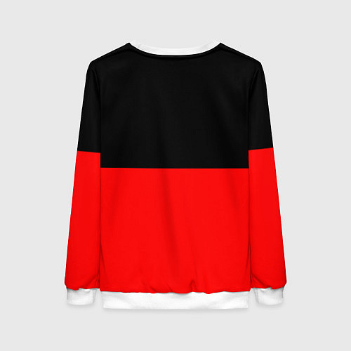 Женский свитшот АлисА: Черный & Красный / 3D-Белый – фото 2