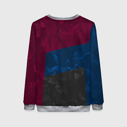 Женский свитшот FC Barcelona: Dark polygons / 3D-Меланж – фото 2