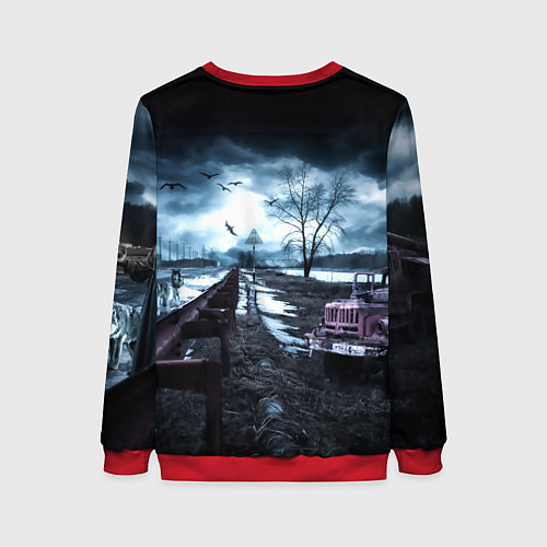 Женский свитшот S.T.A.L.K.E.R: Саша / 3D-Красный – фото 2