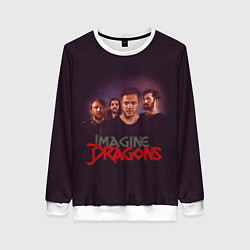 Свитшот женский Группа Imagine Dragons, цвет: 3D-белый