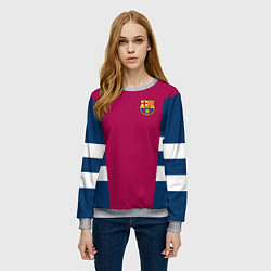 Свитшот женский Barcelona FC: Vintage 2018, цвет: 3D-меланж — фото 2