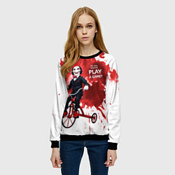 Свитшот женский Play a game?, цвет: 3D-черный — фото 2