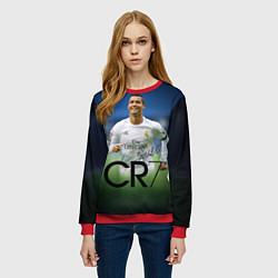 Свитшот женский CR7, цвет: 3D-красный — фото 2