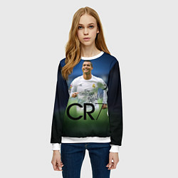 Свитшот женский CR7, цвет: 3D-белый — фото 2