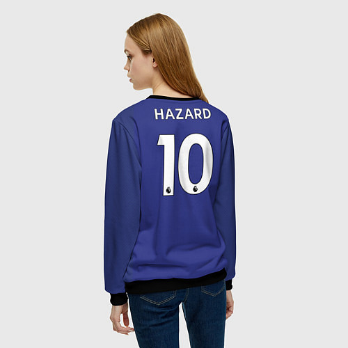 Женский свитшот Chelsea FC: Hazard Home 17/18 / 3D-Черный – фото 4