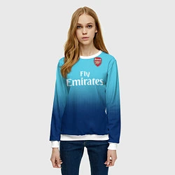 Свитшот женский Arsenal FC: Blue Away 17/18, цвет: 3D-белый — фото 2