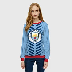 Свитшот женский FC Manchester City: Creative, цвет: 3D-красный — фото 2