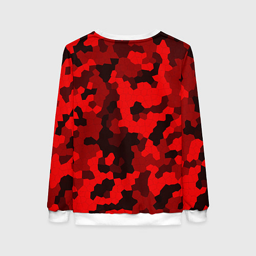 Женский свитшот PUBG: Red Mozaic / 3D-Белый – фото 2