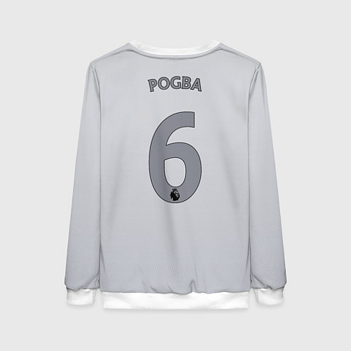 Женский свитшот Man UTD FC: Pogba Away 17/18 / 3D-Белый – фото 2