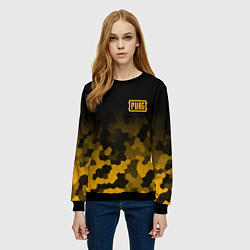 Свитшот женский PUBG: Military Honeycomb, цвет: 3D-черный — фото 2