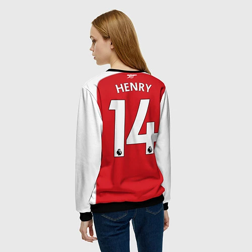 Женский свитшот FC Arsenal: Henry Home 17/18 / 3D-Черный – фото 4