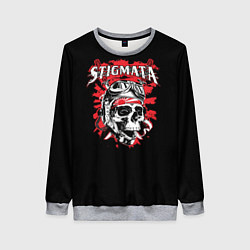Свитшот женский Stigmata Skull, цвет: 3D-меланж