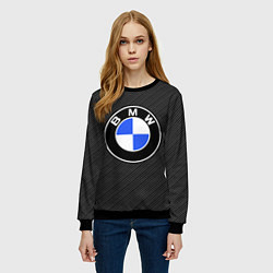 Свитшот женский BMW CARBON БМВ КАРБОН, цвет: 3D-черный — фото 2