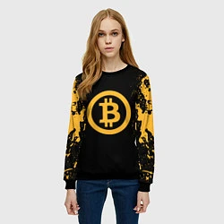 Свитшот женский Bitcoin Master, цвет: 3D-черный — фото 2