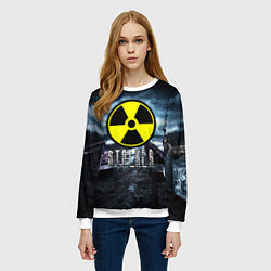 Свитшот женский S.T.A.L.K.E.R: Radiation, цвет: 3D-белый — фото 2