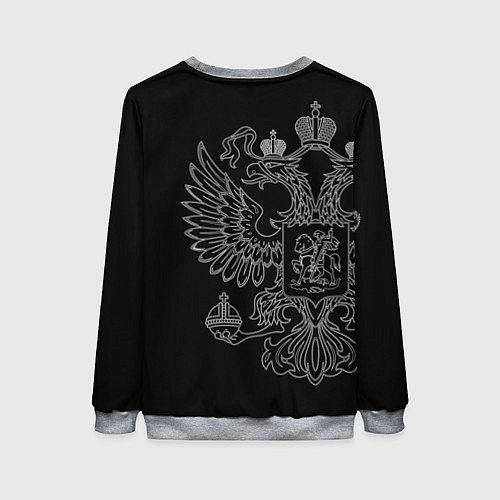 Женский свитшот ФСБ: герб РФ / 3D-Меланж – фото 2