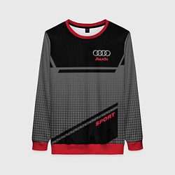 Свитшот женский Audi: Crey & Black, цвет: 3D-красный