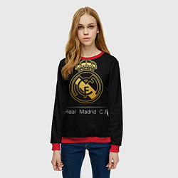 Свитшот женский FC Real Madrid: Gold Edition, цвет: 3D-красный — фото 2