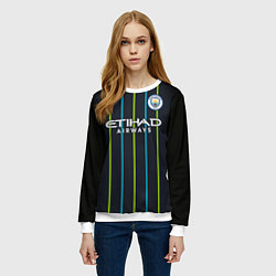 Свитшот женский FC Manchester City: Away 18/19, цвет: 3D-белый — фото 2