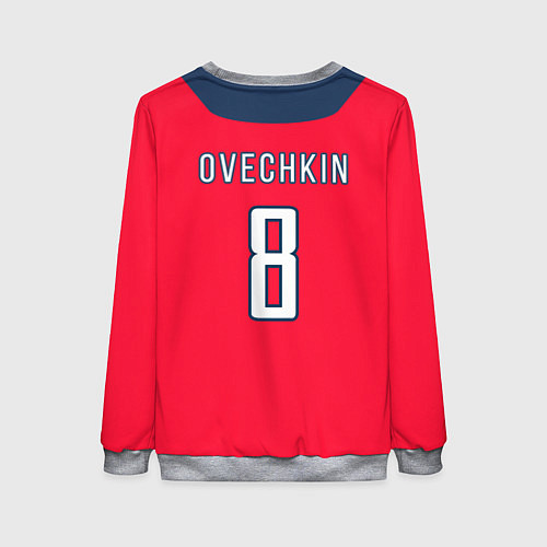 Женский свитшот Washington Capitals: Ovechkin Red / 3D-Меланж – фото 2