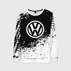 Свитшот женский Volkswagen: Black Spray, цвет: 3D-белый