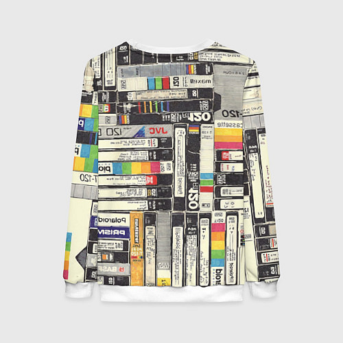 Женский свитшот VHS-кассеты / 3D-Белый – фото 2