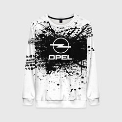 Свитшот женский Opel: Black Spray, цвет: 3D-белый