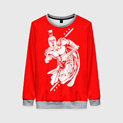 Свитшот женский Спартанский гладиатор, цвет: 3D-меланж