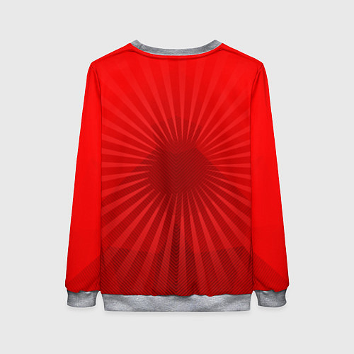 Женский свитшот Красно-белые чемпионы / 3D-Меланж – фото 2