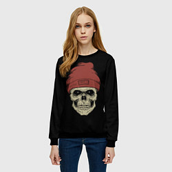 Свитшот женский Street Skull, цвет: 3D-черный — фото 2