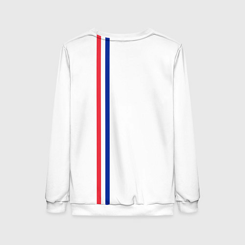 Женский свитшот Франция: лента с гербом / 3D-Белый – фото 2