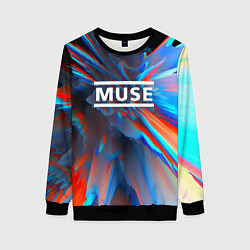 Свитшот женский Muse: Colour Abstract, цвет: 3D-черный