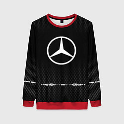 Свитшот женский Mercedes: Black Abstract, цвет: 3D-красный