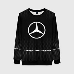 Свитшот женский Mercedes: Black Abstract, цвет: 3D-черный