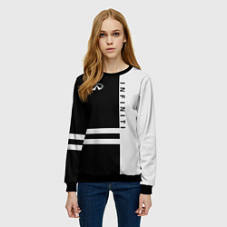 Свитшот женский Infiniti: B&W Lines, цвет: 3D-черный — фото 2