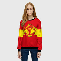 Свитшот женский FC Man United: Red Style, цвет: 3D-черный — фото 2