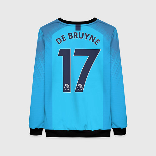 Женский свитшот FC Man City: De Bruyne Home 18-19 / 3D-Черный – фото 2