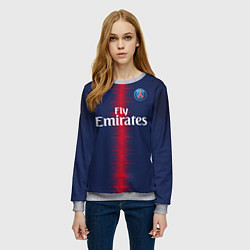 Свитшот женский FC PSG: Home 18-19, цвет: 3D-меланж — фото 2