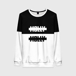 Свитшот женский Molly: Black & White, цвет: 3D-белый