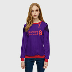 Свитшот женский FC Liverpool Away 18-19, цвет: 3D-красный — фото 2