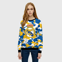 Свитшот женский Real Madrid: Camo, цвет: 3D-черный — фото 2